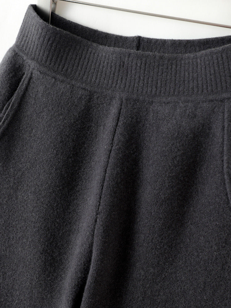 Damen Hochtaillierte Strickhose mit kaschmirähnlicher Haptik und schmal zulaufendem Bein Nord Taschen