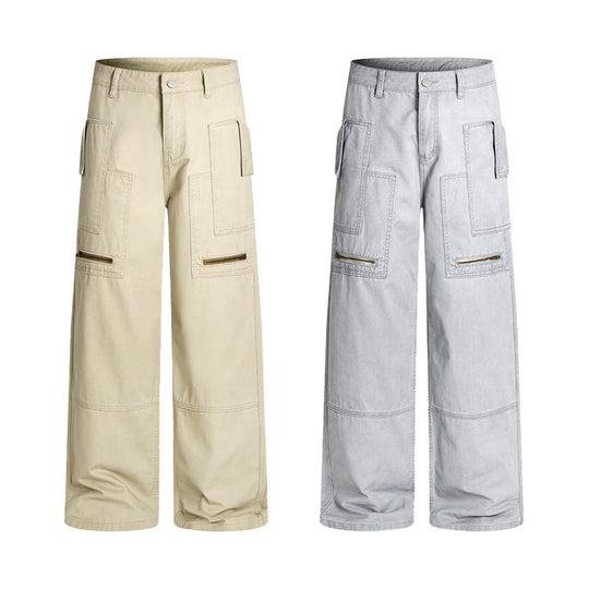 Herren Baggy-Cargohose im Workwear-Stil mit großen aufgesetzten Taschen und Zipper-Details Nord Taschen