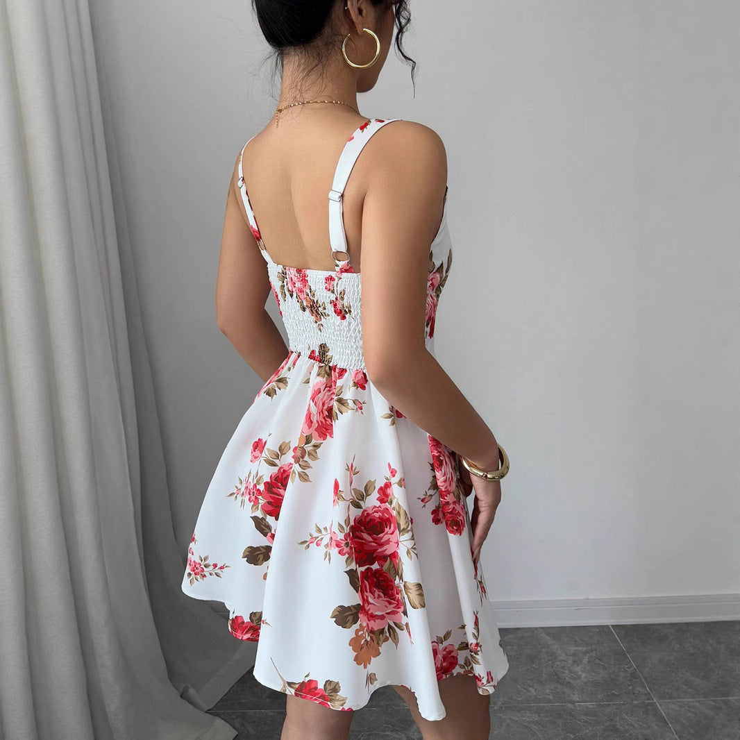 Damen Sommerliches Fit-and-Flare Kleid mit Blumenmuster Nord Taschen