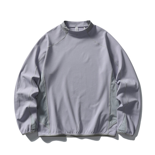 Unisex technisches Mockneck-Longsleeve mit Raglannähten, Kontrast-Einsätzen und elastischem Saum Nord Taschen