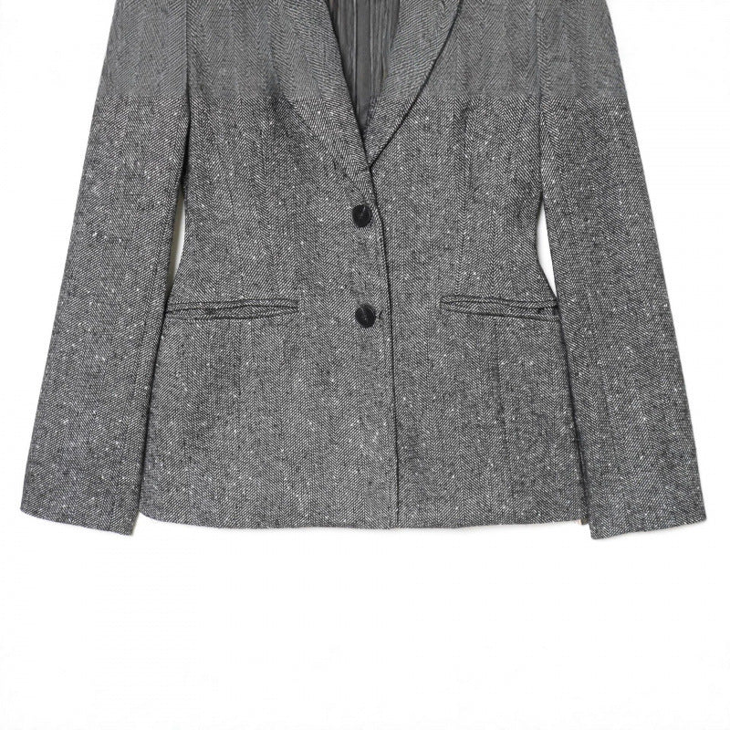 Damen Taillierter Wollmix-Blazer mit Reverskragen und Pattentaschen Nord Taschen