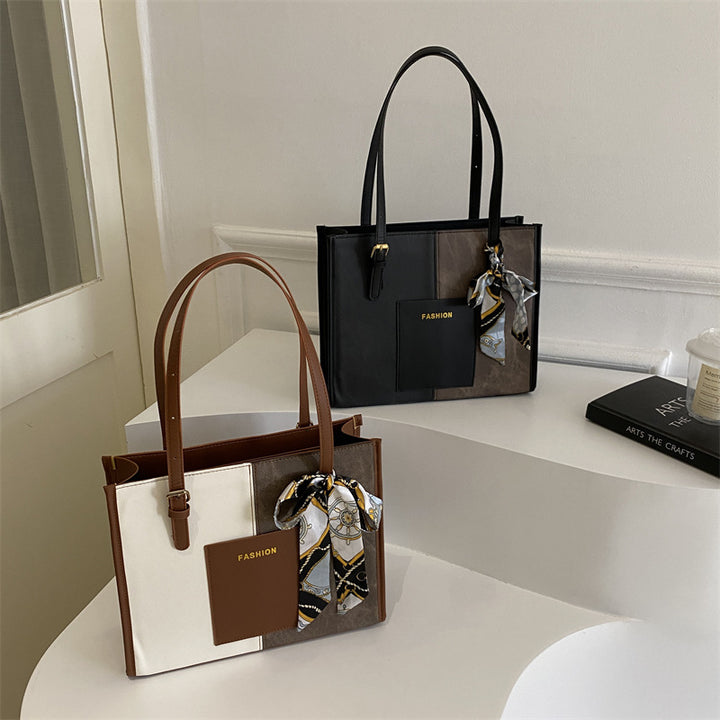Damen Tote-Tasche mit modischem Design und dekorativem Seidenband Nord Taschen