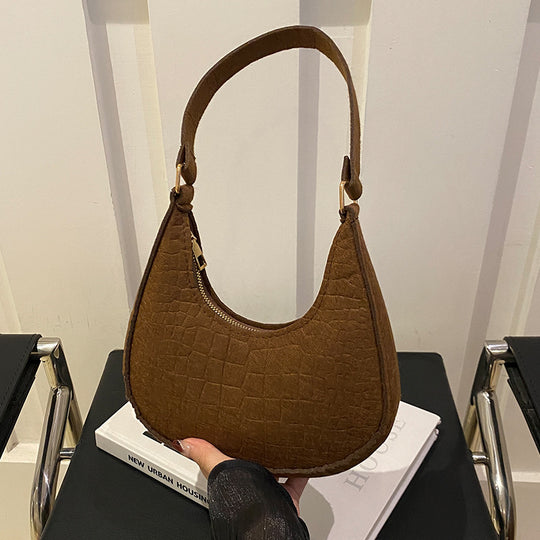 Damen stilvolle Schultertasche mit dezenter Kroko-Optik Nord Taschen