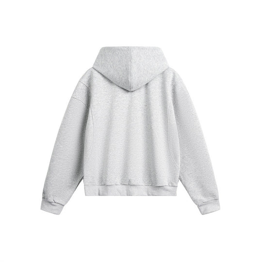 Unisex Oversize Kapuzen-Sweatjacke aus French-Terry mit Raglanärmeln und Zweiwegreißverschluss Nord Taschen