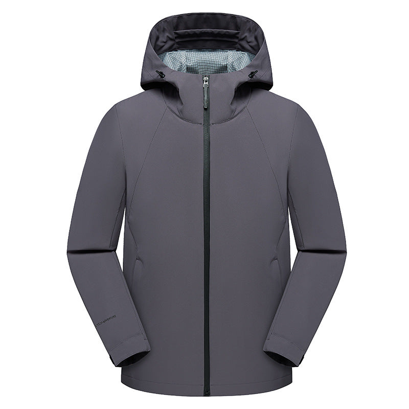 Herren dreilagige Softshell-Kapuzenjacke mit nahtversiegelter Wetterschutzmembran und ergonomischem Schnitt Nord Taschen