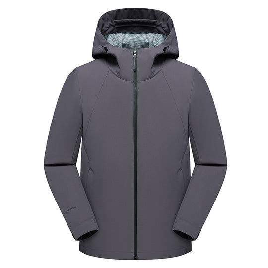 Herren dreilagige Softshell-Kapuzenjacke mit nahtversiegelter Wetterschutzmembran und ergonomischem Schnitt Nord Taschen