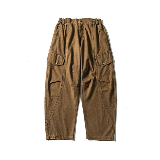 Herren Lässige Workwear-Cargohose mit Gummibund und aufgesetzten Klappentaschen Nord Taschen
