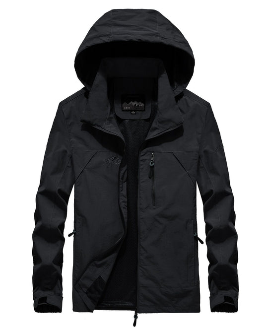 Herren leichte atmungsaktive Softshell-Trekkingjacke mit Kapuze und Mesh-Futter Nord Taschen
