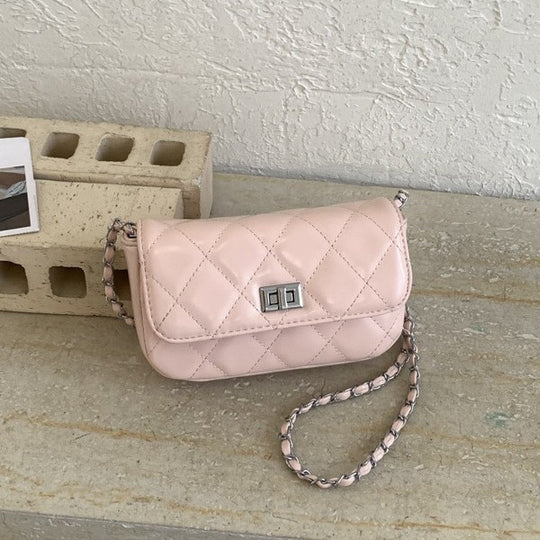 Damen elegante Clutch-Tasche mit luxuriösem Kettenriemen und strukturierter Steppung Nord Taschen