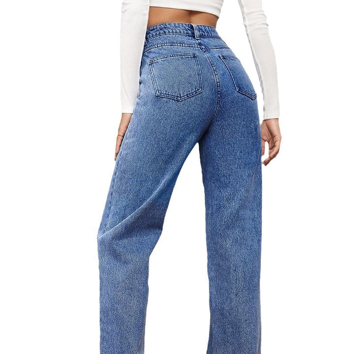 Damen Hoch geschnittene weite Jeans im Vintage-Stil