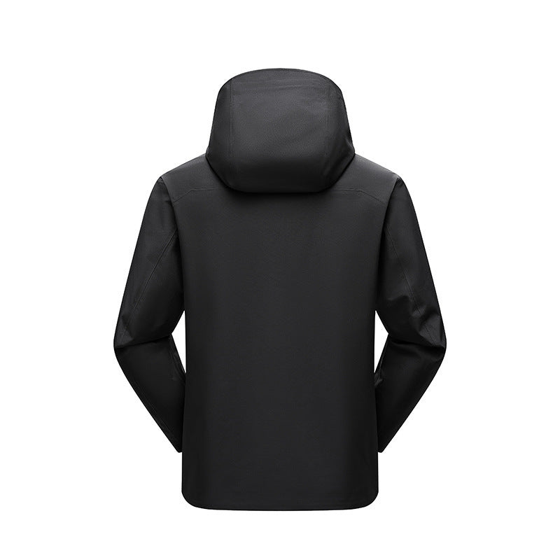 Herren Minimalistische technische dreilagige Softshelljacke mit versiegelten Nähten und wasserdichtem Frontreißverschluss Nord Taschen