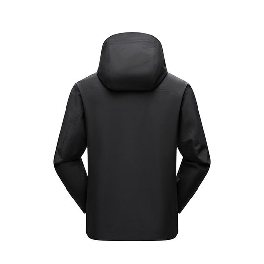 Herren Minimalistische technische dreilagige Softshelljacke mit versiegelten Nähten und wasserdichtem Frontreißverschluss Nord Taschen