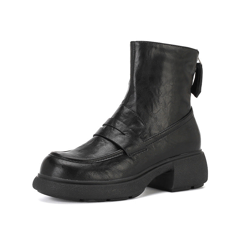 Damen Ankleboot im Loafer‑Moccasin‑Look mit sculpted Blockabsatz und Zuglasche Nord Taschen