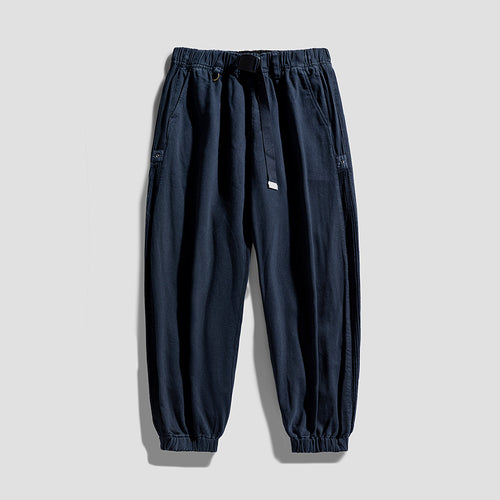 Herren Urbaner Relaxed-Jogger im Canvas‑Look mit verstellbarem Webgürtel und Utility‑Nähten Nord Taschen