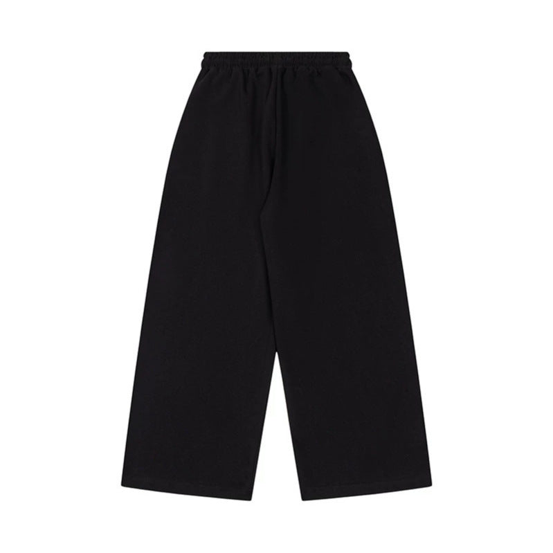 Damen Weite Culotte-Loungehose mit hohem Komfortbund, Kordelzug und Stern-Flaggen-Print Nord Taschen