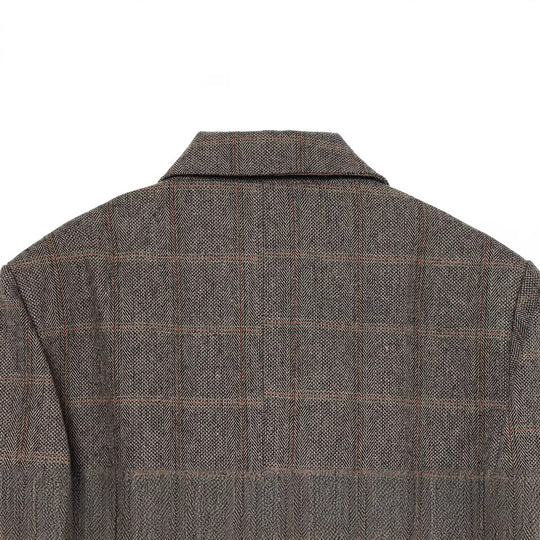 Damen Oversize Wollmix-Blazer mit Glencheck und Ein-Knopf-Verschluss Nord Taschen