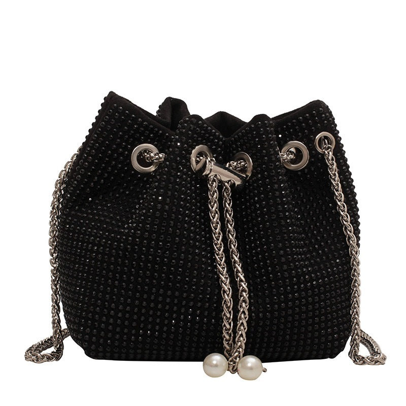 Damen Elegante Beuteltasche mit Schmucksteinen Nord Taschen