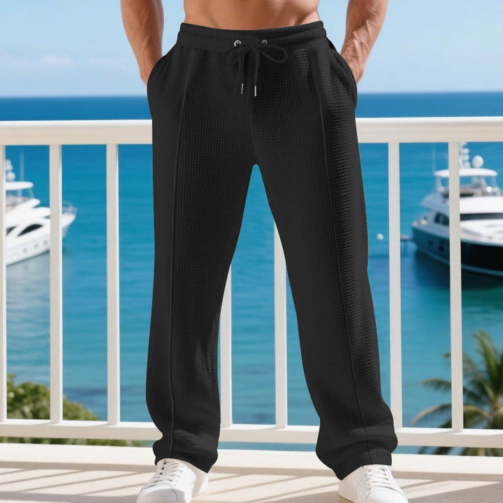Herren Sportliche Freizeithose mit elastischem Bund und strukturiertem GewNord Taschene