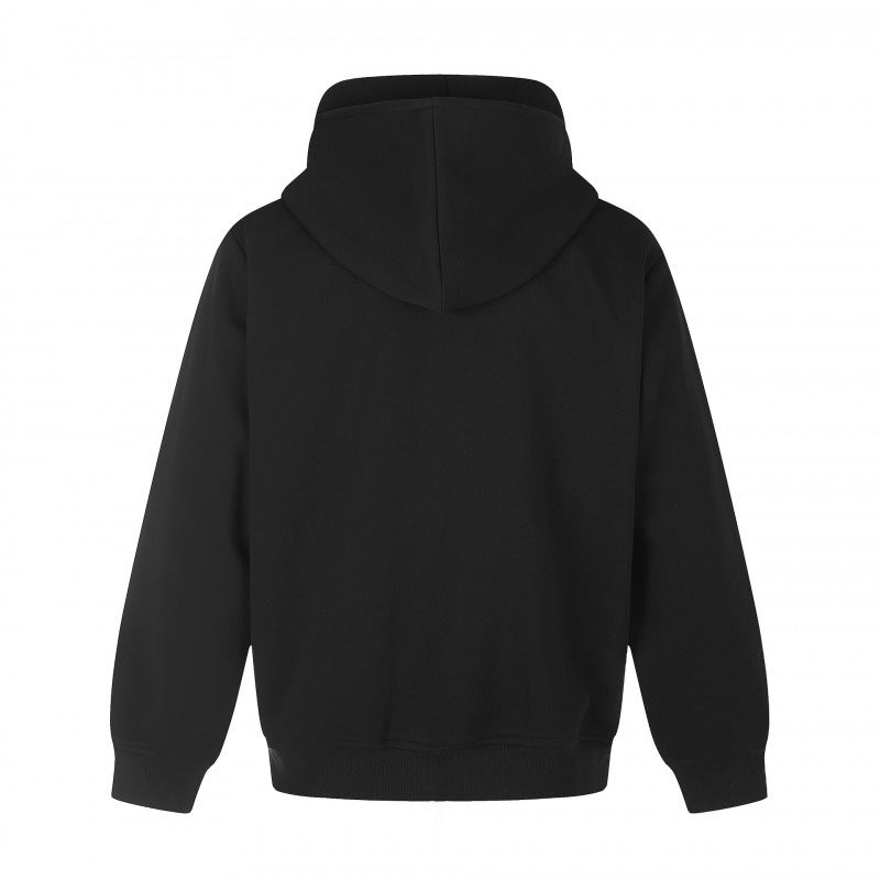 Unisex Boxy-Kapuzenjacke im Minimalstil mit Zwei-Wege-Metallreißverschluss und verdeckten Seitennahttaschen Nord Taschen