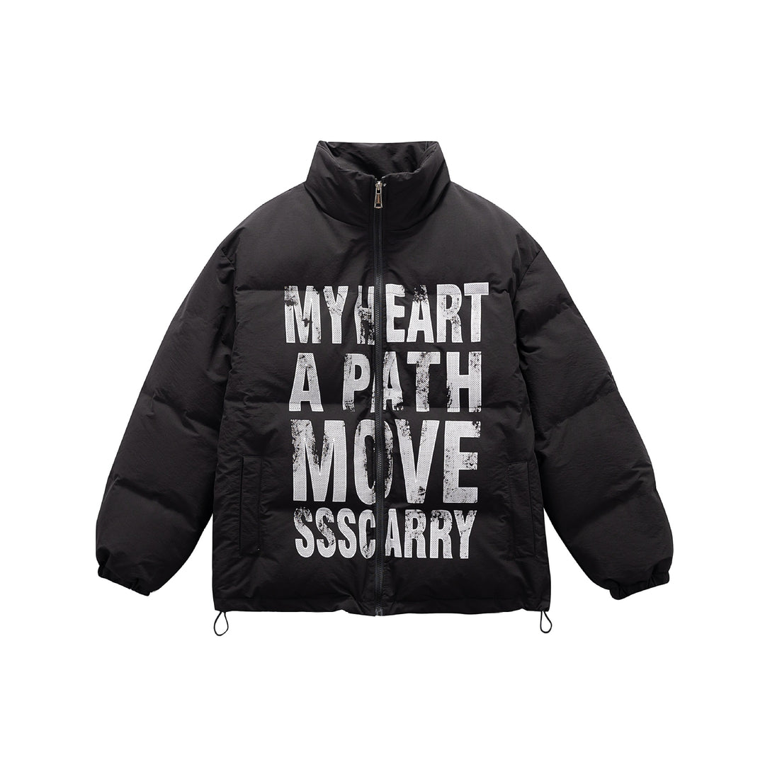 Unisex Oversize Steppjacke mit hohem Stehkragen und Statement-Print Nord Taschen
