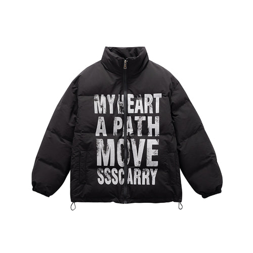 Unisex Oversize Steppjacke mit hohem Stehkragen und Statement-Print Nord Taschen