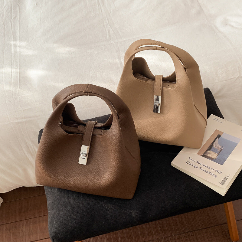 Damen Hobo-Tasche aus strukturiertem Kunstleder mit elegantem Verschluss Nord Taschen