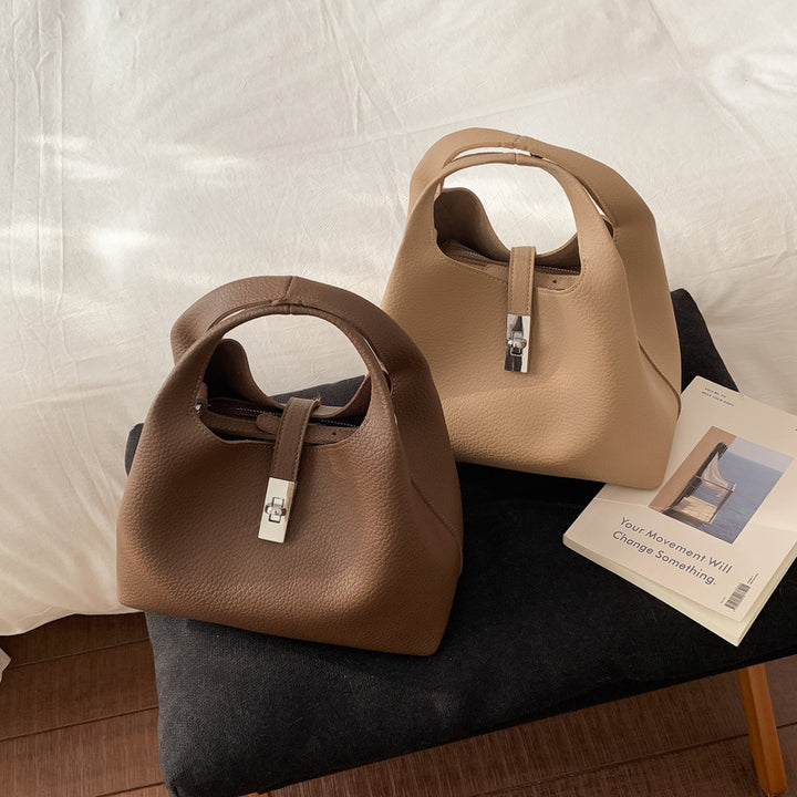 Damen Hobo-Tasche aus strukturiertem Kunstleder mit elegantem Verschluss Nord Taschen