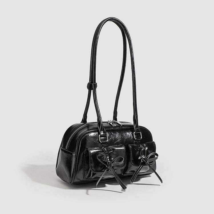 Damen Handtasche mit dekorativen Schleifen und praktischer Innenaufteilung Nord Taschen