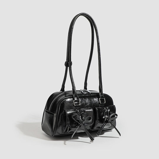 Damen Handtasche mit dekorativen Schleifen und praktischer Innenaufteilung Nord Taschen