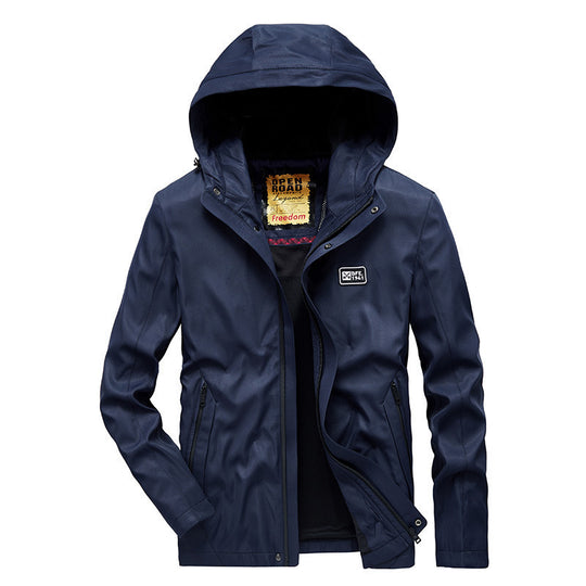Herren leichte wasserabweisende Softshelljacke mit Kapuze, winddichtem Schnitt und Reißverschlusstaschen Nord Taschen