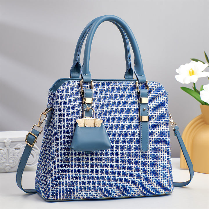 Damen klassische Handtasche mit strukturiertem Design und abnehmbarer Clutch Nord Taschen