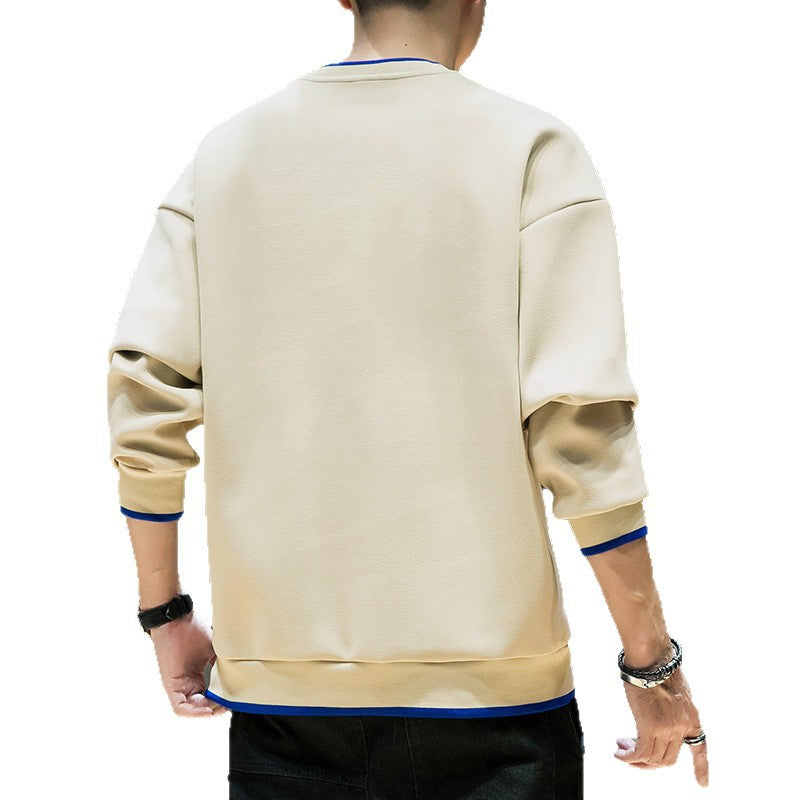 Herren Relaxed-Sweatshirt mit kontrastpaspelierten Bündchen und Clean-Rundhals Nord Taschen