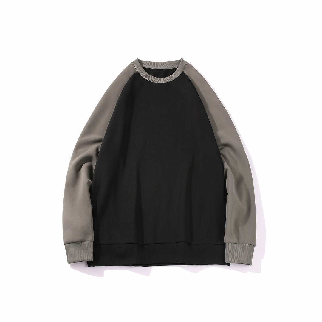 Herren Raglan‑Sweatshirt mit kontrastärmel, weichem Fleece‑Innenfutter und geripptem Saum Nord Taschen