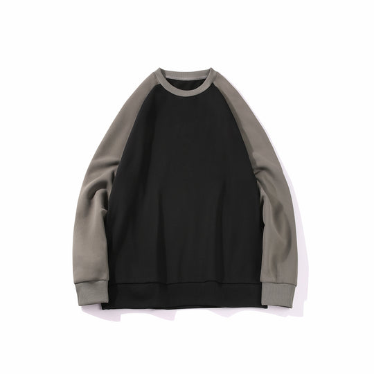 Herren Raglan‑Sweatshirt mit kontrastärmel, weichem Fleece‑Innenfutter und geripptem Saum Nord Taschen