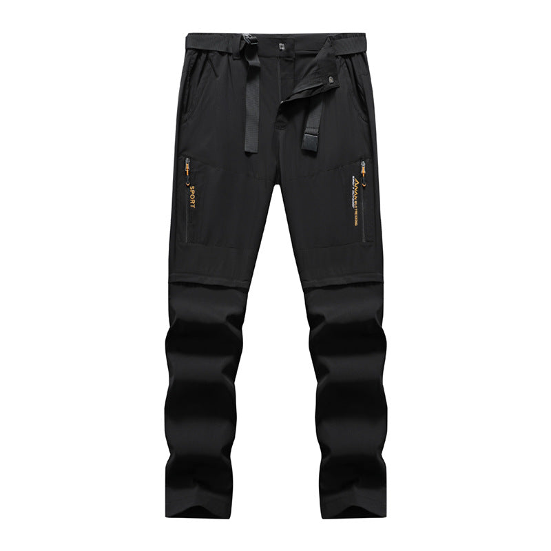 Herren Outdoor-Hose mit vorgeformten Knien, Reißverschlusstaschen und integriertem Gürtel Nord Taschen