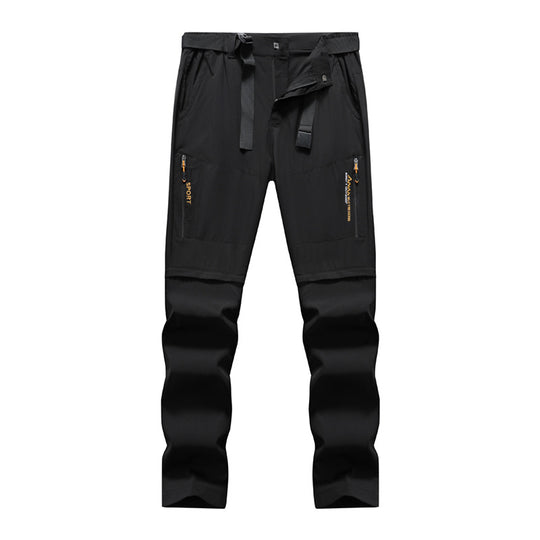 Herren Outdoor-Hose mit vorgeformten Knien, Reißverschlusstaschen und integriertem Gürtel Nord Taschen