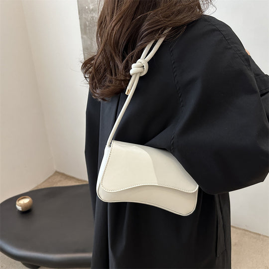 Damen elegante Clutch Tasche mit Raffiatur Nord Taschen