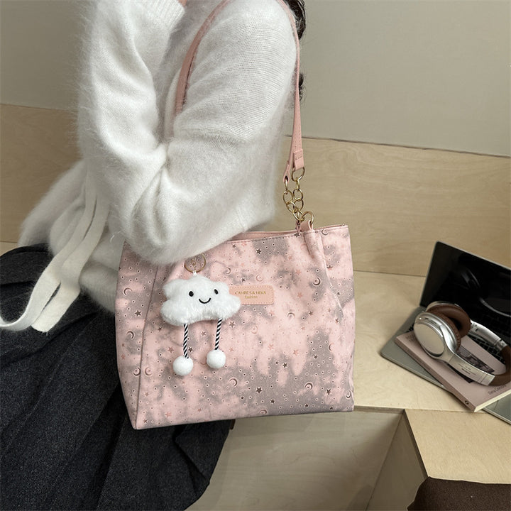 Damen modische Tote Bag mit verspieltem Anhänger Nord Taschen