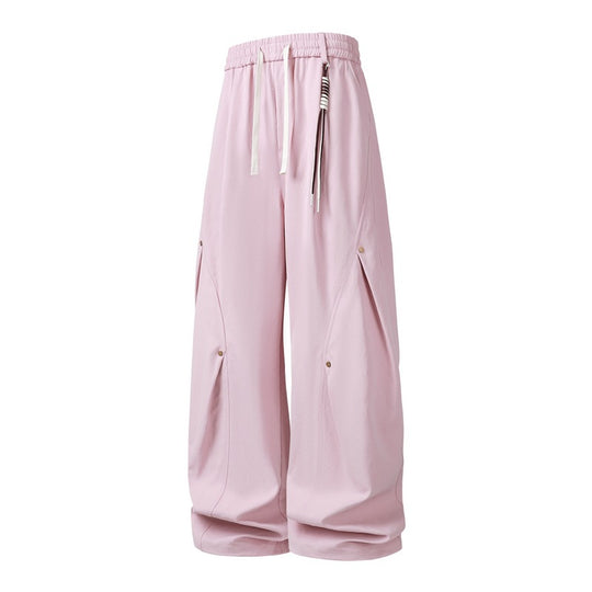 Damen Extravagante weite Cargo-Hose mit Tunnelzugbund, großen Klappentaschen und gerafftem Beinabschluss Nord Taschen