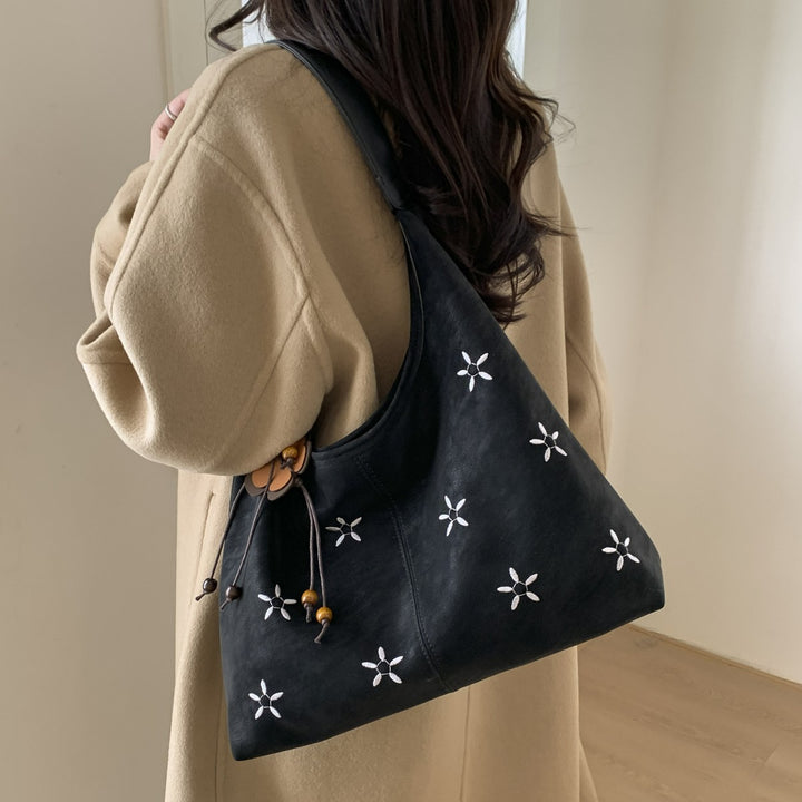 Damen modische Hobo-Handtasche mit floralen Applikationen Nord Taschen