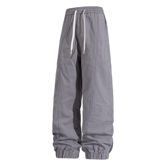 Herren Oversized Utility-Jogginghose aus robustem Baumwollmix mit Kordelbund, seitlichen Cargo‑Taschen & gerippten Bündchen Nord Taschen