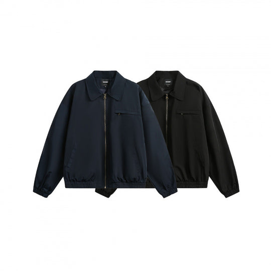 Unisex Boxy-Overshirt-Jacke mit durchgehendem Reißverschluss, elastischem Saum und Brust-Reißverschlusstasche Nord Taschen