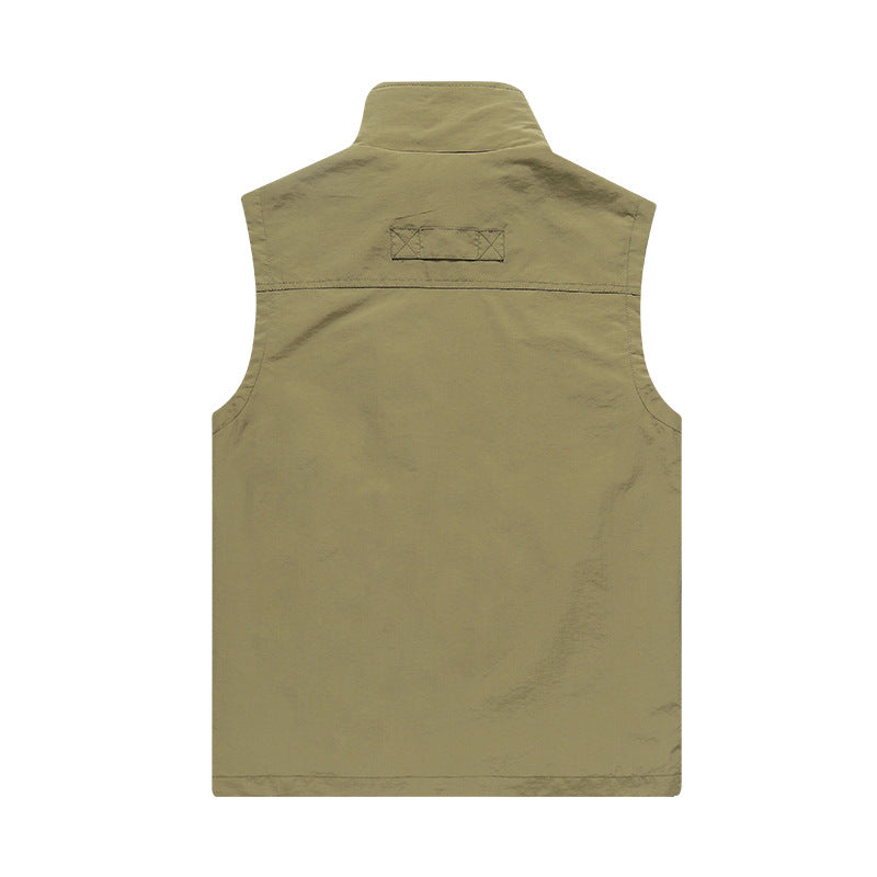 Herren Outdoor-Utility-Weste mit Mesh-Futter, wasserabweisender Nylonoberfläche und Multifunktionstaschen Nord Taschen