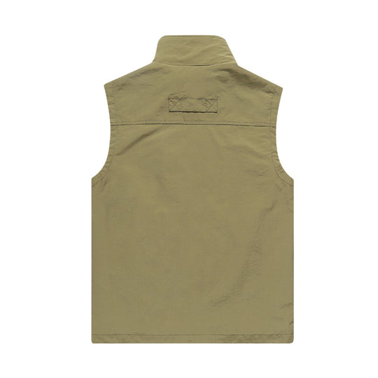 Herren Outdoor-Utility-Weste mit Mesh-Futter, wasserabweisender Nylonoberfläche und Multifunktionstaschen Nord Taschen