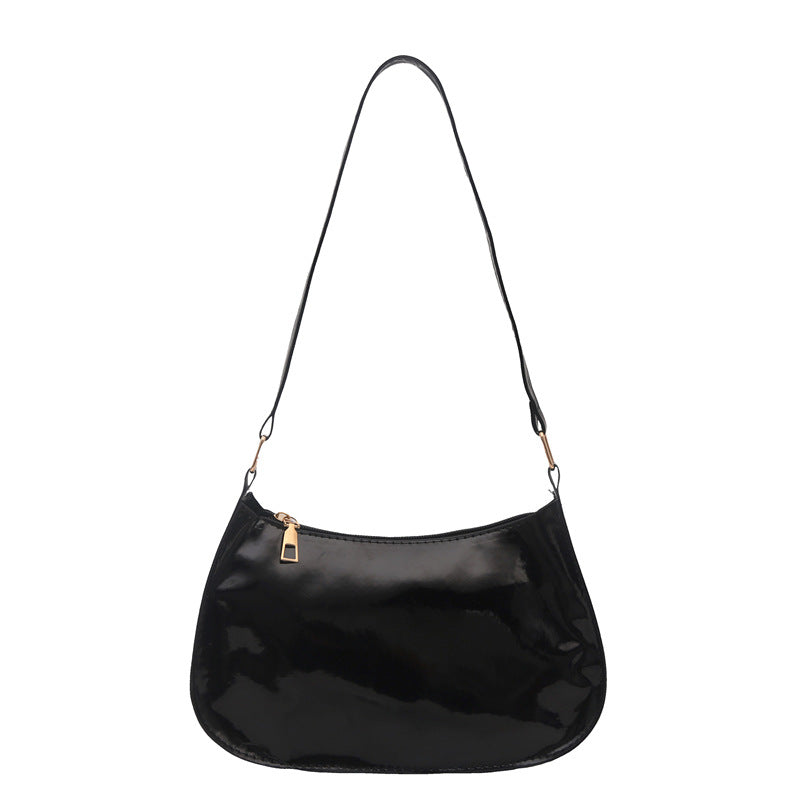 Damen modische Handtasche im minimalistischen Design mit glänzender Oberfläche Nord Taschen