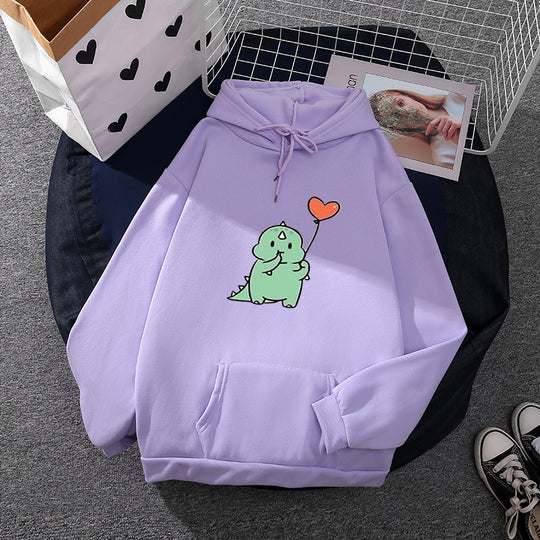 Damen nan Kapuzenpullover im Relaxed-Fit mit botanischer Frucht-Illustration und Kängurutasche Nord Taschen