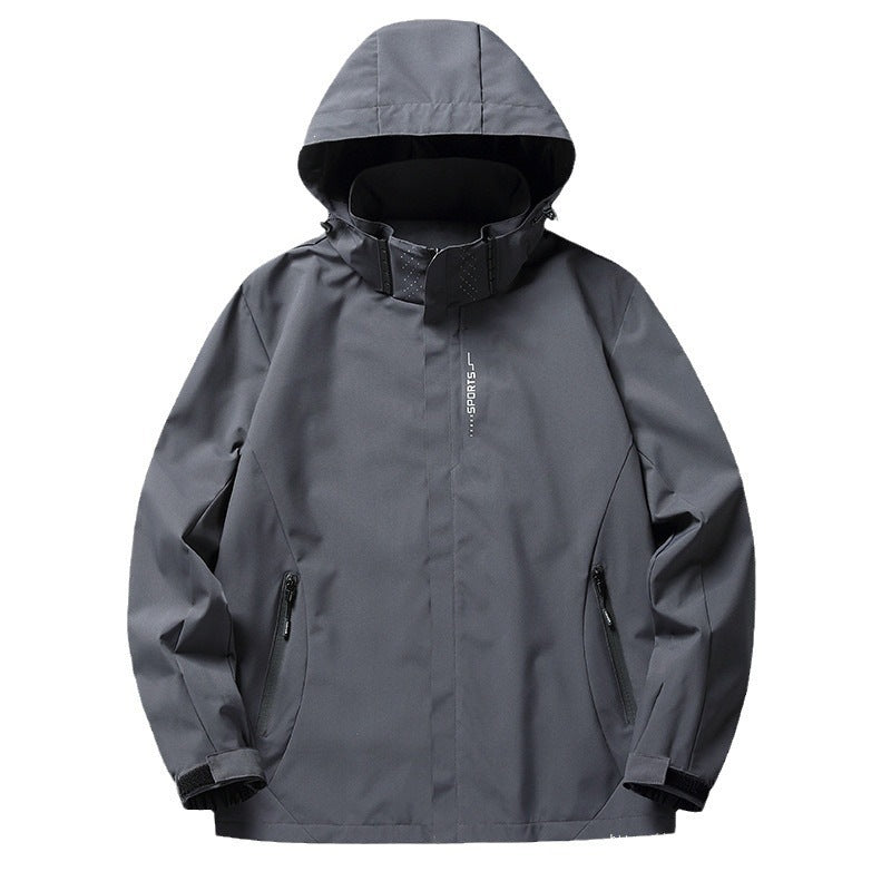 Herren Wasserdichte Softshelljacke mit verstellbarer Kapuze, verschweißten Nähten & wasserfester Front Nord Taschen