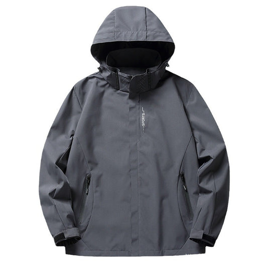 Herren Wasserdichte Softshelljacke mit verstellbarer Kapuze, verschweißten Nähten & wasserfester Front Nord Taschen