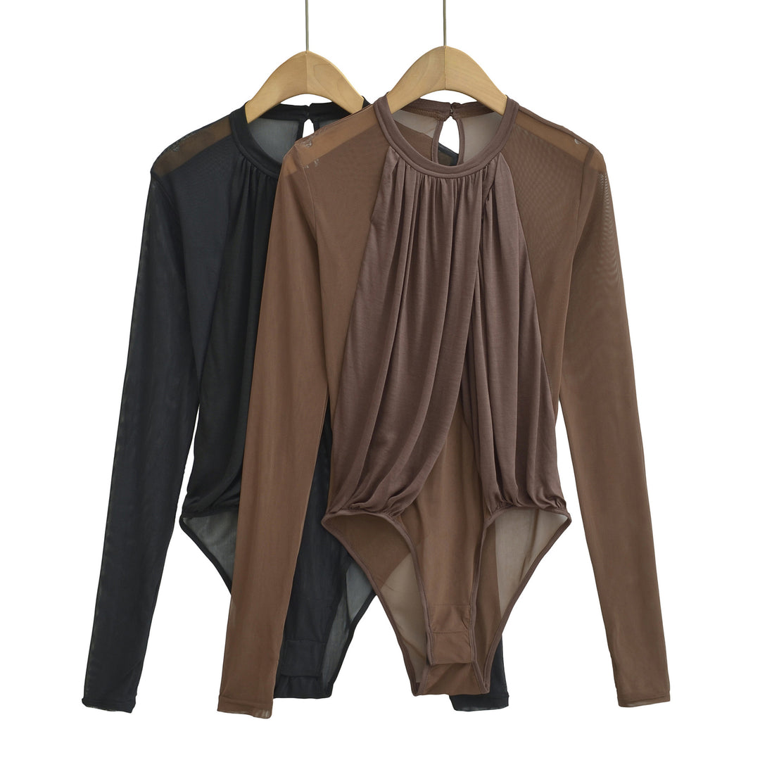 Damen Drapiertes Mesh-Body mit geraffter Vorderpartie Nord Taschen