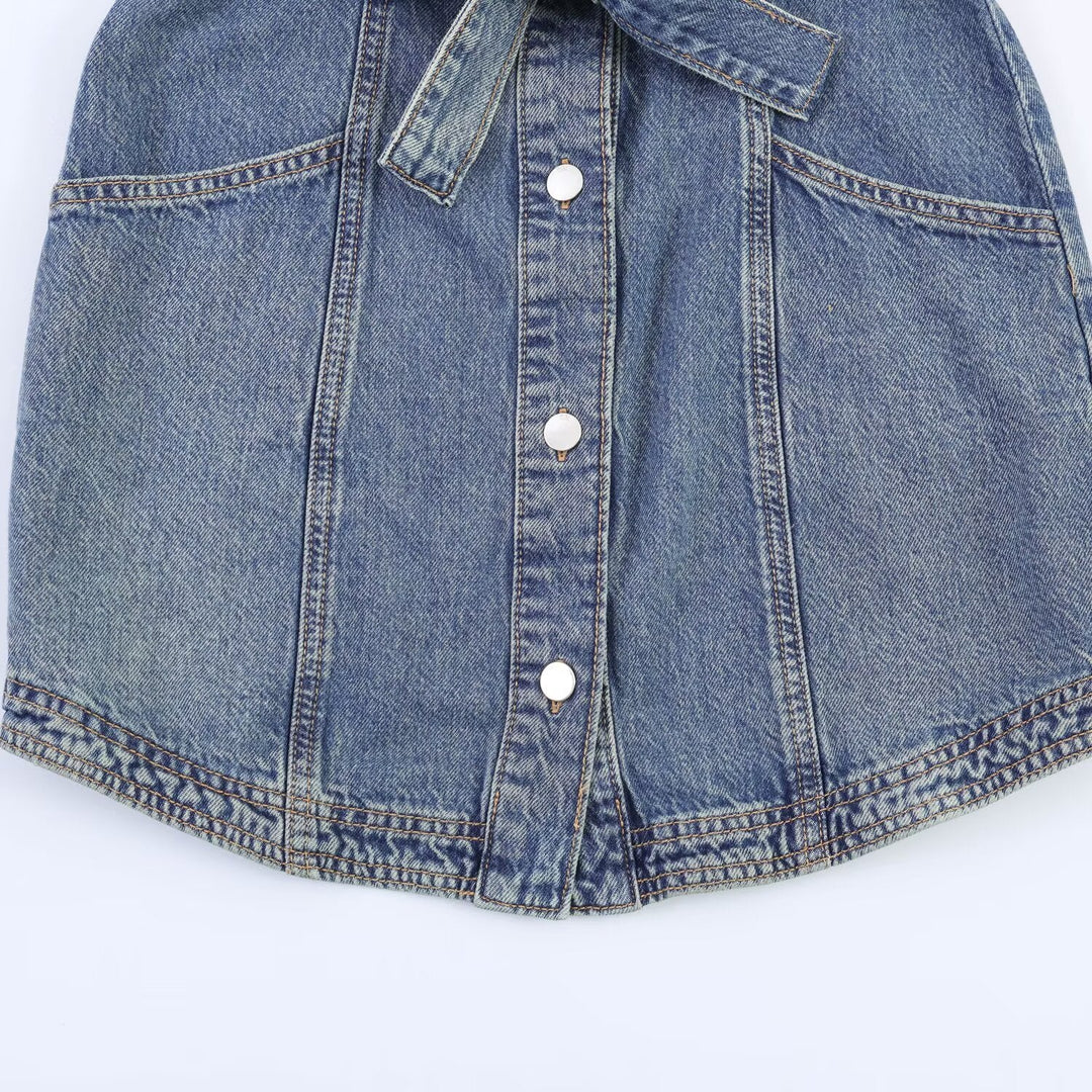 Damen Jeanskleid mit taillierter Silhouette und praktischen Taschen Nord Taschen